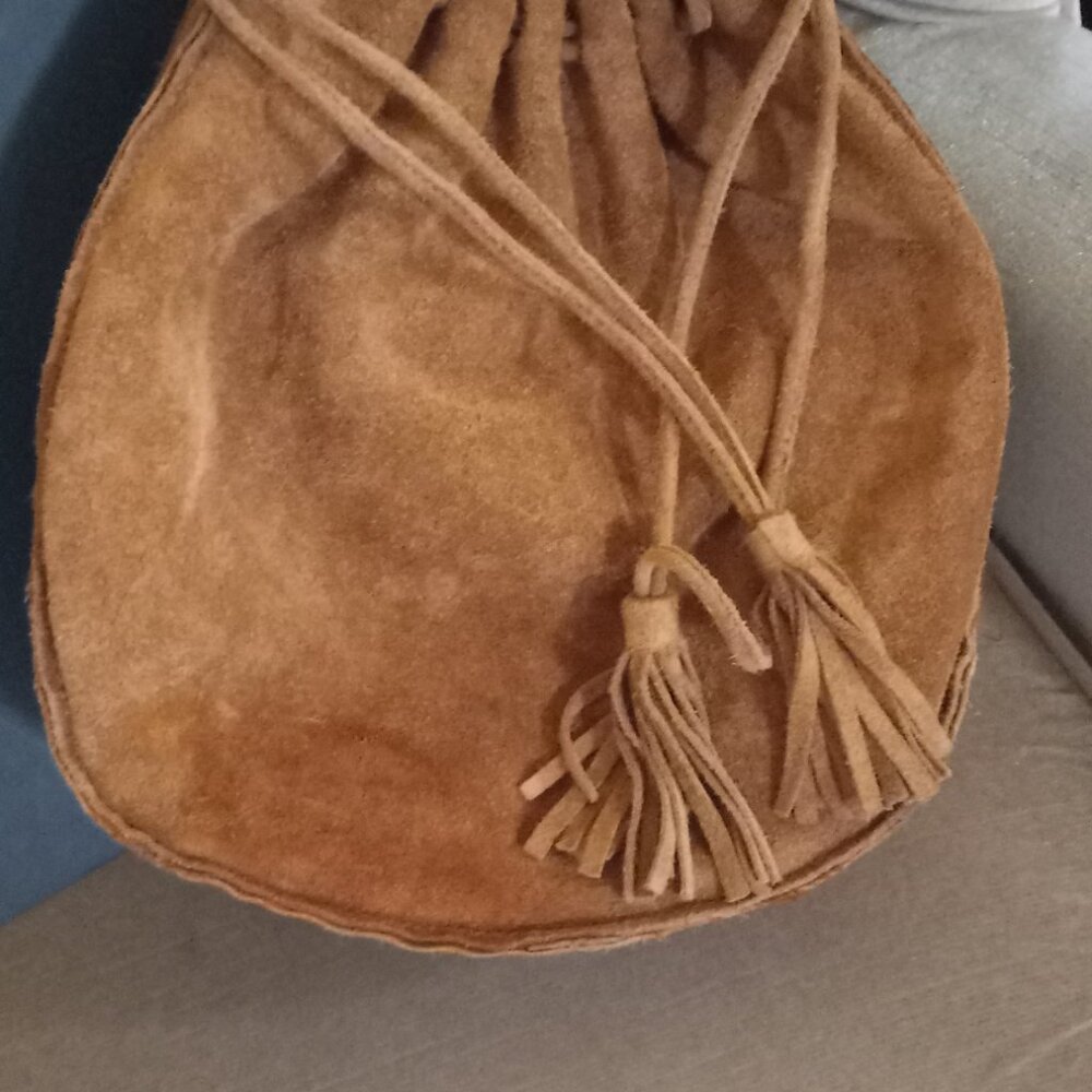 Brown suede Vintage shoulder bag